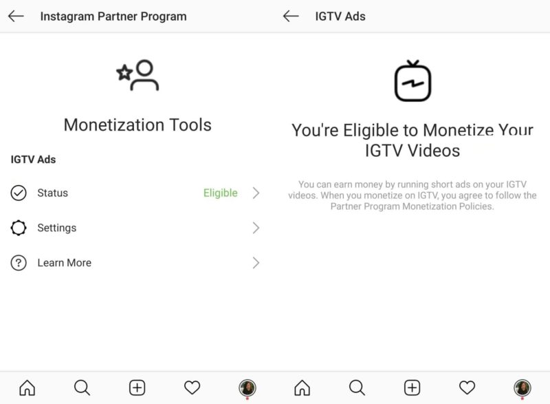 IGTV monetizzazione