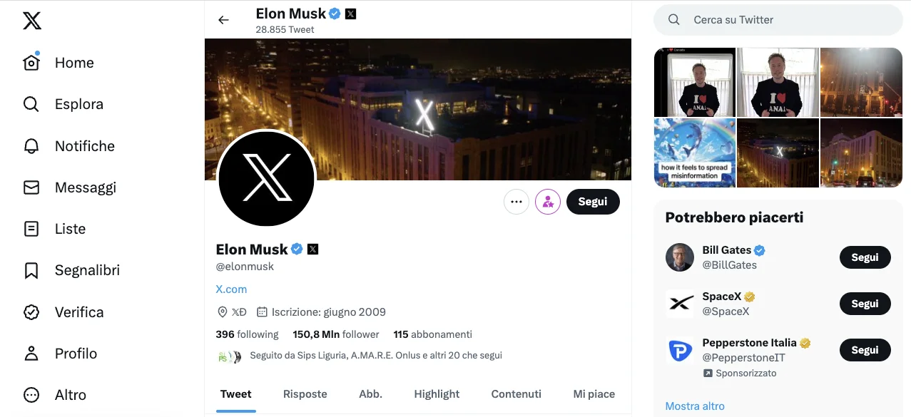 Elon Musk Twitter logo X