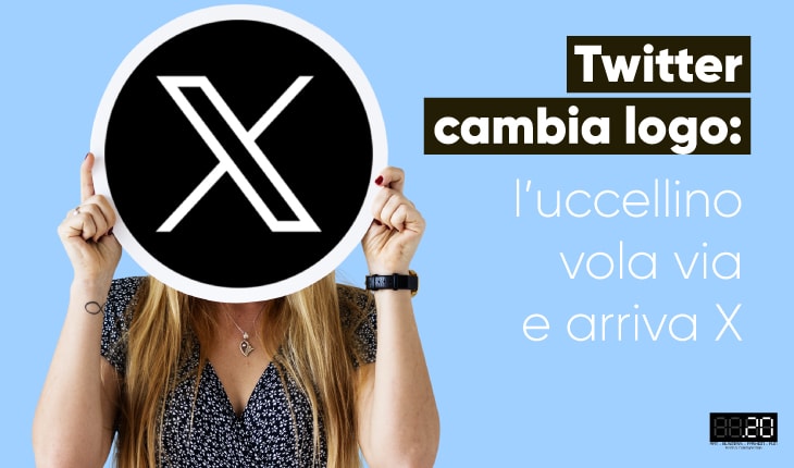 twitter cambia logo in X